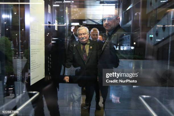 Former President of Poland Lech Walesa is seen in his office in Gdansk, Poland on 22 February 2018 Lech Walesa and Civic Platform leader Grzegorz...