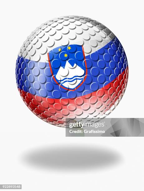 slovenia button sphere with slovenian flag isolated on white - slovenian flag stock illustrations