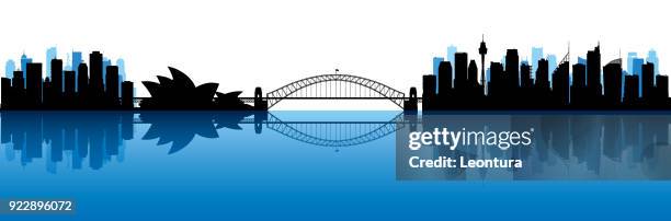 sydney (all buildings are moveable and complete) - quayside stock illustrations