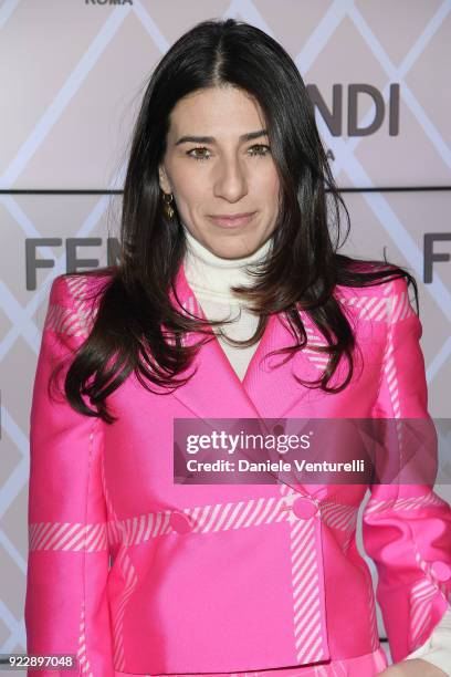 Elisabetta Beccari attends the Fendi show during Milan Fashion Week Fall/Winter 2018/19 on February 22, 2018 in Milan, Italy.