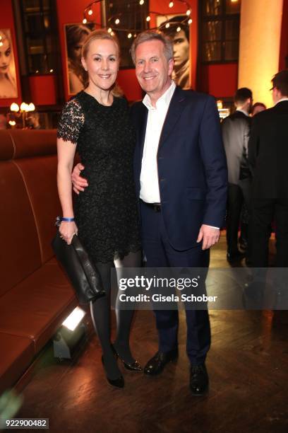 Christian Wulff and his wife Bettina Wulff during the BUNTE & BMW Festival Night 2018 on the occasion of the 68th Berlinale International Film...