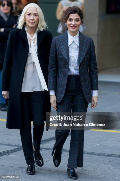 Susi Sanchez and Barbara Lennie attend 'La Enfermedad Del Domingo' photocall at Princesa Cinema on February 22, 2018 in Madrid, Spain.