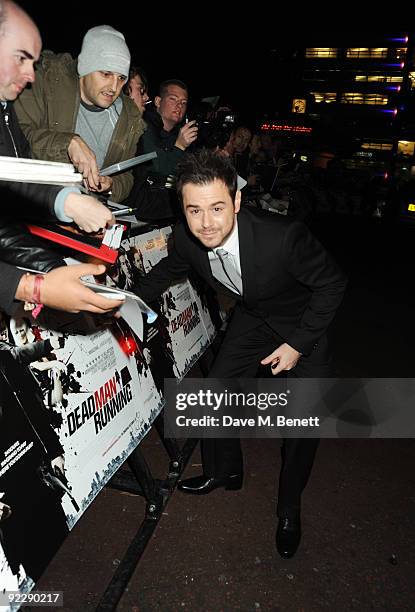 Actor Danny Dyer arrives at the UK film premiere of 'Dead Man Running', at the Odeon West End on October 22, 2009 in London, England.