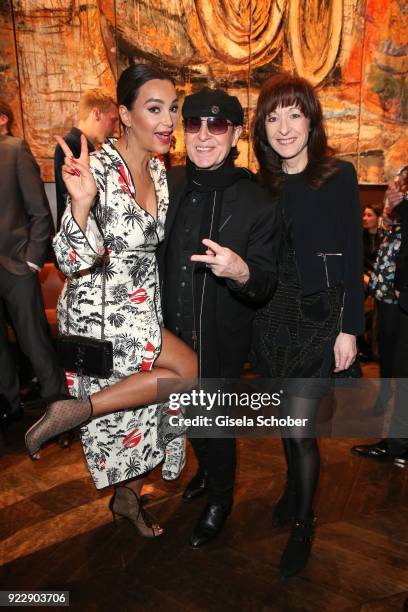 Verona Pooth, Klaus Meine and his wife Gabi Meine during the BUNTE & BMW Festival Night 2018 on the occasion of the 68th Berlinale International Film...