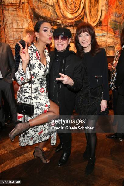 Verona Pooth, Klaus Meine and his wife Gabi Meine during the BUNTE & BMW Festival Night 2018 on the occasion of the 68th Berlinale International Film...