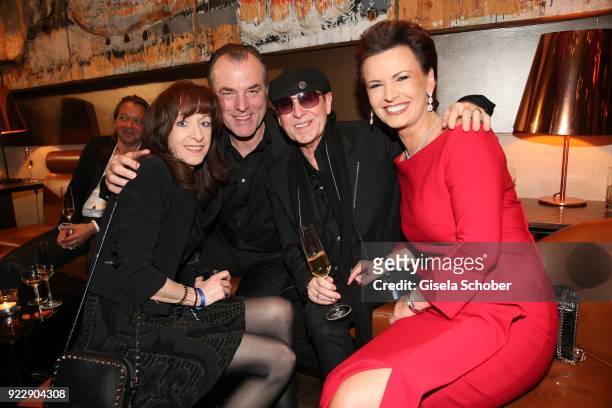 Gabi Meine, Clemens Toennies, Klaus Meine, Margit Toennies during the BUNTE & BMW Festival Night 2018 on the occasion of the 68th Berlinale...