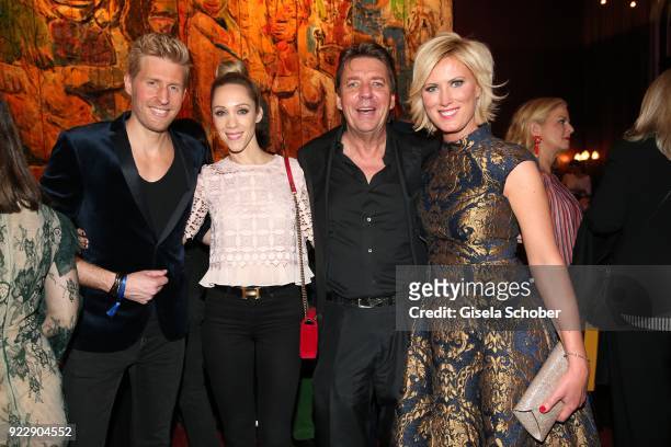 Maxi Arland, Melanie Wolf and her husband Peter Wolf and Kamilla Senjo during the BUNTE & BMW Festival Night 2018 on the occasion of the 68th...