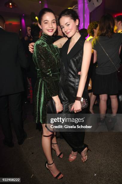 Lisa-Marie Koroll, Lea van Acken during the BUNTE & BMW Festival Night 2018 on the occasion of the 68th Berlinale International Film Festival Berlin...