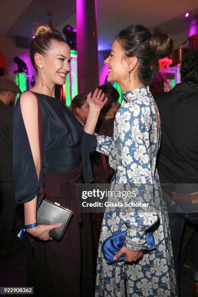 Zsa Zsa Buerkle, Janina Uhse during the BUNTE & BMW Festival Night 2018 on the occasion of the 68th Berlinale International Film Festival Berlin at...