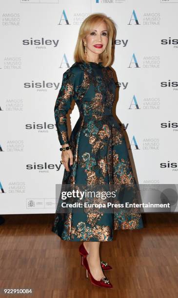 Carmen Lomana attends the 'El armario de Carmen Lomana' opening exhibition at Costume museum on February 21, 2018 in Madrid, Spain.