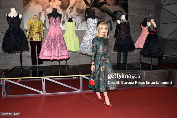 Carmen Lomana attends the 'El armario de Carmen Lomana' opening exhibition at Costume museum on February 21, 2018 in Madrid, Spain.