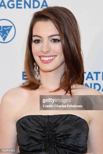 Actress Anne Hathaway attends the 18th Annual Empire State Pride Agenda Fall Dinner at the Sheraton New York Hotel & Towers on October 22, 2009 in...
