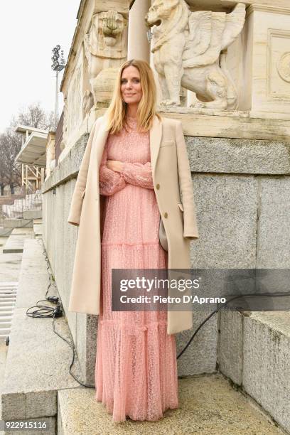 Filippa Lagerback attends the Luisa Beccaria show during Milan Fashion Week Fall/Winter 2018/19 on February 22, 2018 in Milan, Italy.