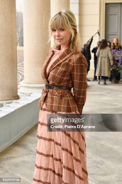Barbara Snellenburg attends the Luisa Beccaria show during Milan Fashion Week Fall/Winter 2018/19 on February 22, 2018 in Milan, Italy.