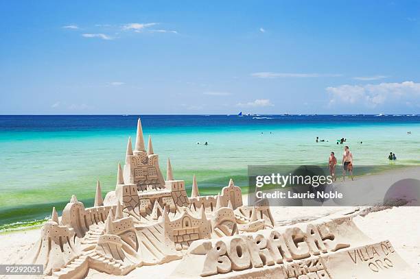 sand castle boracay; the visayas; philippines - boracay beach stock pictures, royalty-free photos & images