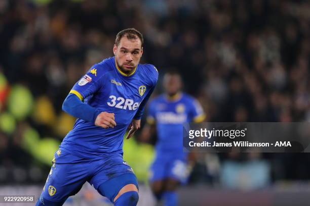 Pierre-Michel Lasogga of Leeds United during the Sky Bet Championship match between Derby County and Leeds United at iPro Stadium on February 20,...