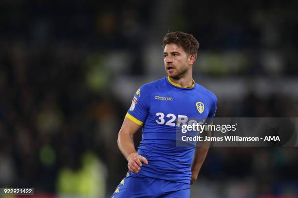 Gaetano Berardi of Leeds United during the Sky Bet Championship match between Derby County and Leeds United at iPro Stadium on February 20, 2018 in...