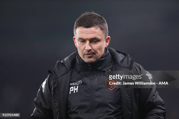 Leeds United manager Paul Heckingbottom during the Sky Bet Championship match between Derby County and Leeds United at iPro Stadium on February 20,...