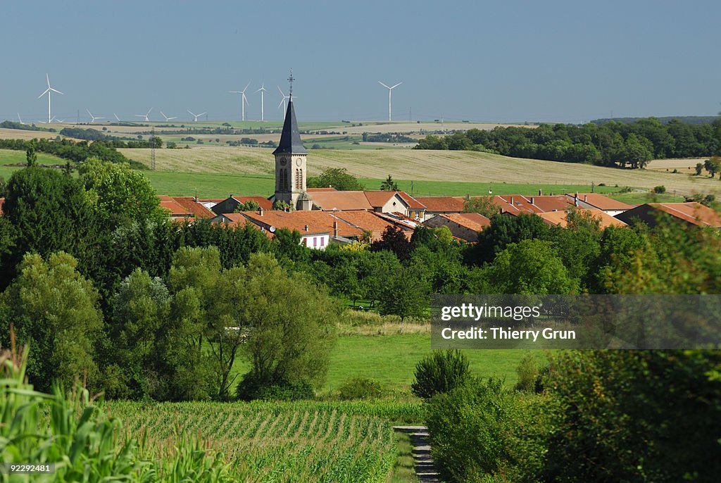 Corn fields near Hemilly village