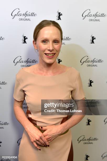 Susanne Wuest attends the Glashuette Original Lounge at The 68th Berlinale International Film Festival at Grand Hyatt Hotel on February 21, 2018 in...