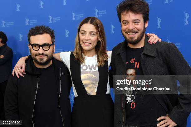 Alonso Ruizpalacios, Ilse Salas and Leonardo Ortizgris pose at the 'Museum' photo call during the 68th Berlinale International Film Festival Berlin...