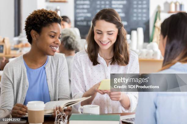 college students study together for exam - flash card stock pictures, royalty-free photos & images