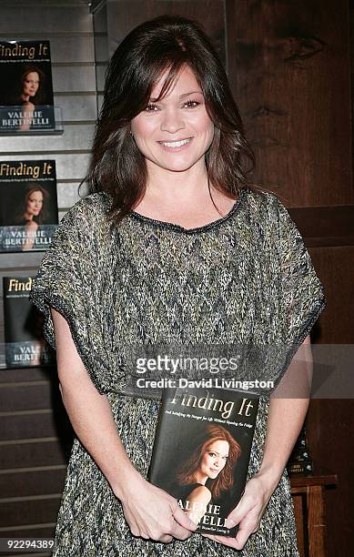 Actress Valerie Bertinelli attends a signing for her book "Finding It" at Barnes & Noble Booksellers at The Grove on October 22, 2009 in Los Angeles,...