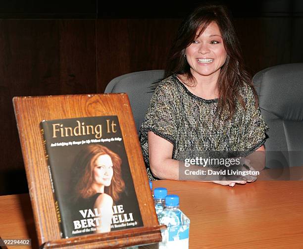 Actress Valerie Bertinelli attends a signing for her book "Finding It" at Barnes & Noble Booksellers at The Grove on October 22, 2009 in Los Angeles,...