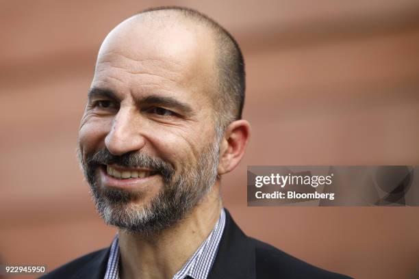 Dara Kowsrowshahi, chief executive officer of Uber Technologies Inc., looks on following an event in New Delhi, India, on Thursday, Feb. 22, 2018....