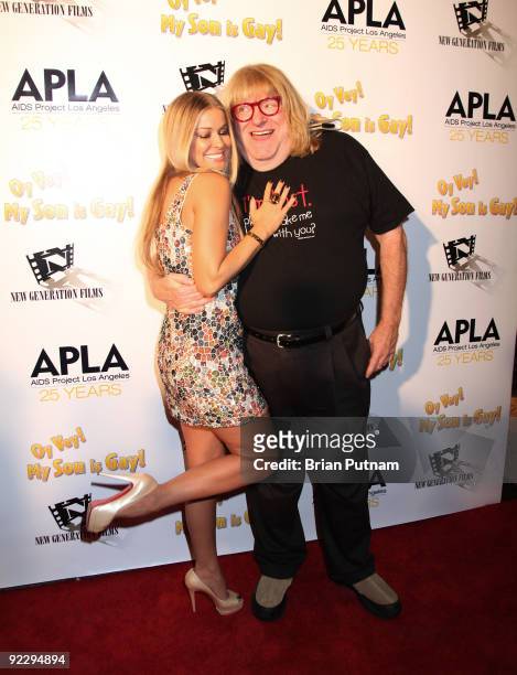 Actor Carmen Electra and Bruce Vilanch arrive for the premiere of 'Oye Vey My Son is Gay' at the Vista Theatre on October 22, 2009 in Los Angeles,...
