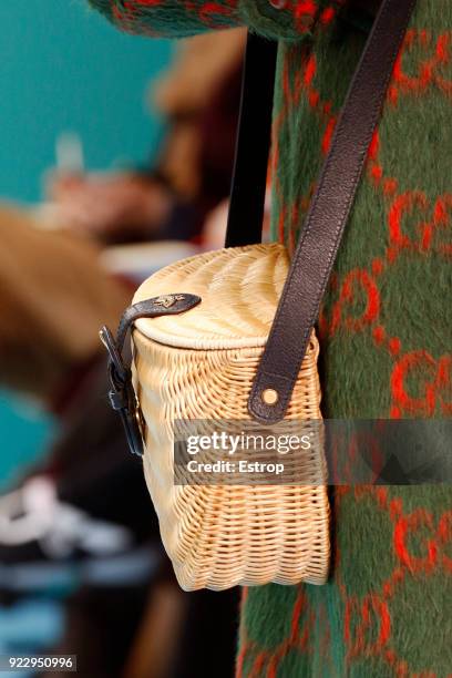 Bag detail at the Gucci show during Milan Fashion Week Fall/Winter 2018/19 on February 21, 2018 in Milan, Italy.