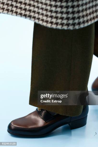 Shoe detail at the Gucci show during Milan Fashion Week Fall/Winter 2018/19 on February 21, 2018 in Milan, Italy.