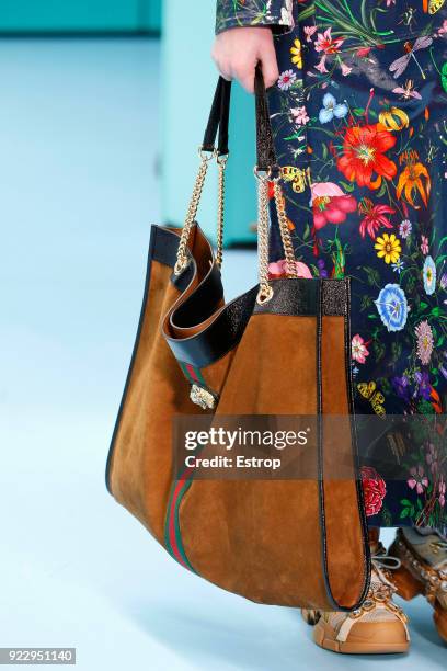 Bag detail at the Gucci show during Milan Fashion Week Fall/Winter 2018/19 on February 21, 2018 in Milan, Italy.