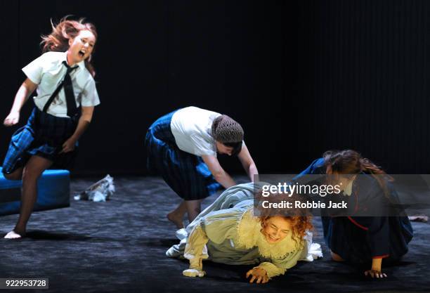 Harriet Gordon-Anderson, Arielle Gray, Nikki Shiels and Elizabeth Nabben in Malthouse Theatre / Black Swan State Theatre's production of Joan...