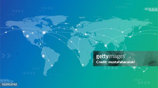 world travel background - travel destinations stock illustrations