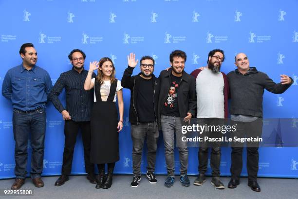 Manuel Alcala, Gerardo Gatica, Ilse Salas, Alonso Ruizpalacios, Leonardo Ortizgris, Alberto Mueffelmann and Ramiro Ruiz pose at the 'Museum' photo...