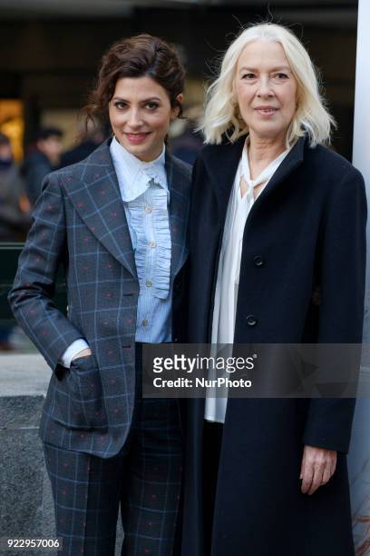 Barbara Lennie and Susi Sanchez attend La Enfermedad Del Domingo photocall at Princesa Cinema on February 22, 2018 in Madrid, Spain.