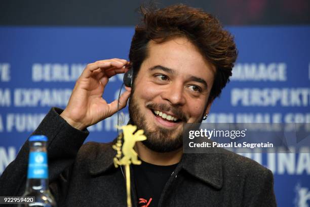 Leonardo Ortizgris attends the 'Museum' press conference during the 68th Berlinale International Film Festival Berlin at Grand Hyatt Hotel on...