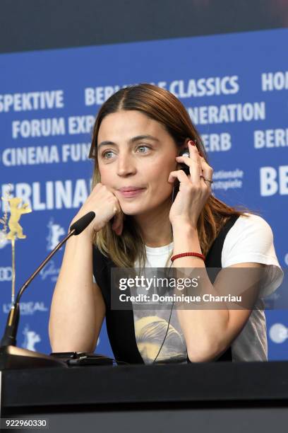 Ilse Salas attends the 'Museum' press conference during the 68th Berlinale International Film Festival Berlin at Grand Hyatt Hotel on February 22,...