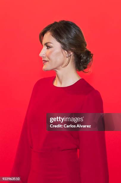 Queen Letizia of Spain attends the opening of ARCO at Ifema on February 22, 2018 in Madrid, Spain.