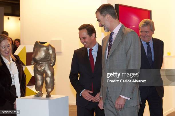 King Felipe VI of Spain attends the opening of ARCO at Ifema on February 22, 2018 in Madrid, Spain.