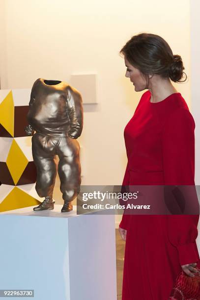 Queen Letizia of Spain attends the opening of ARCO at Ifema on February 22, 2018 in Madrid, Spain.