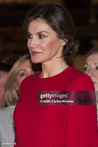 Queen Letizia of Spain attends the opening of ARCO at Ifema on February 22, 2018 in Madrid, Spain.