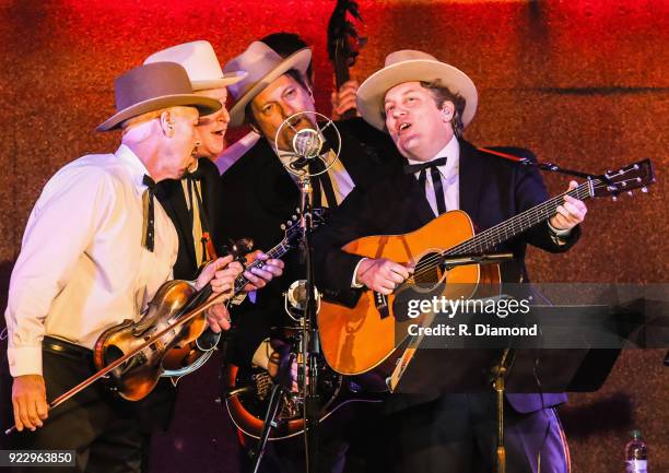 Johnny Warren, Jeff White, Jerry Douglas and Shawn Camp of Earls of Leicester perform at City Winery on February 20, 2018 in Atlanta, Georgia.