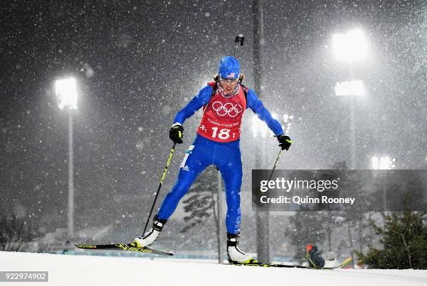 Susan Dunklee of the United States competes during the Women's 4x6km Relay on day 13 of the PyeongChang 2018 Winter Olympic Games at Alpensia...