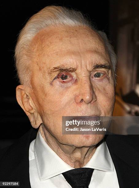 Actor Kirk Douglas attends Santa Barbara International Film Festival's Kirk Douglas Award gala at Biltmore Four Seasons Hotel on October 22, 2009 in...