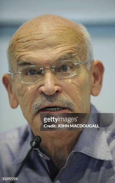 Picture taken on October 14, 2009 shows German investigative journalist and author Guenter Wallraff addressing a press conference to present his new...