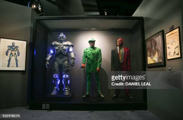 Mr Freeze costume worn by Arnold Schwarzenegger in the 'Batman and Robin' 1997 movie and designed by Bob Ringwood and Robert Turturice, the Riddler...