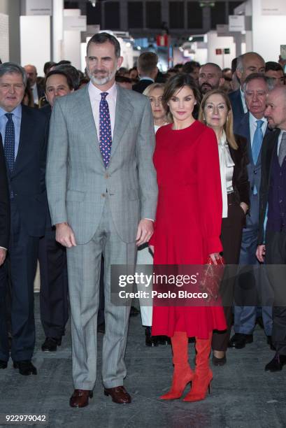 King Felipe VI of Spain and Queen Letizia of Spain attend the opening of ARCO 2018 at Ifema on February 22, 2018 in Madrid, Spain.