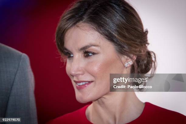 Queen Letizia of Spain attends the opening of ARCO 2018 at Ifema on February 22, 2018 in Madrid, Spain.